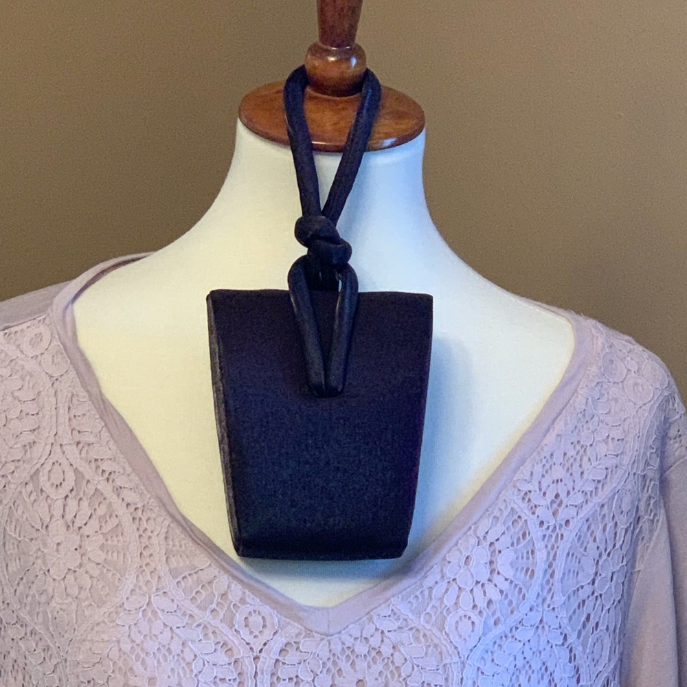 Deep plum La Regale satin wristlet